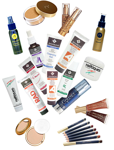 Range of products from L'Oreal, Nailtiques, Environ, Fudge, Matrix and Thermoslimmer